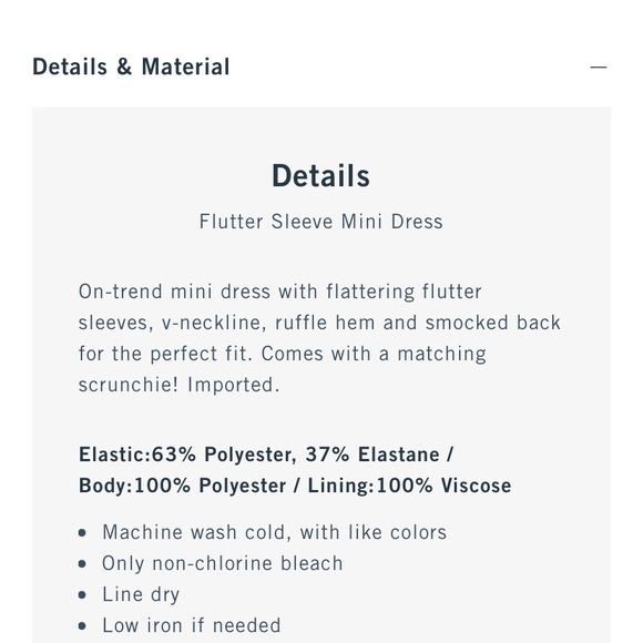 Abercrombie Flutter Sleeve Mini Dress Blue Dot - Picture 5 of 6